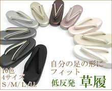 画像をギャラリービューアに読み込む, 【低反発草履】 10色4サイズ〔KDふに〕