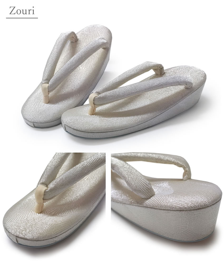 nono❤おき宗♡草履バッグセット　シルバーゴールド　卒業　入学　冠婚 楽天市場】草履バッグセット 日本製 高級 佐賀錦 選べる 3サイズ