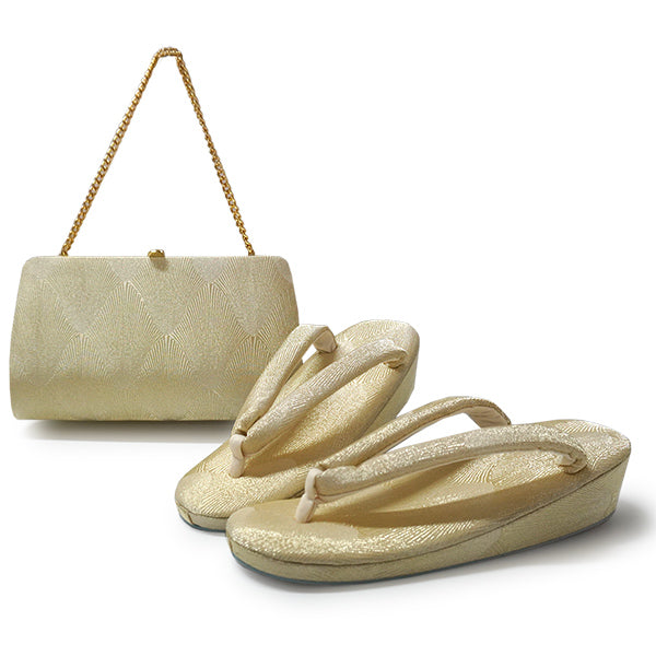 草履バッグセット 礼装 留袖用 佐賀錦 ゴールド シルバー M L サイズ フォーマル 訪問着・色無地に 七五三 結婚式 卒業式 入学式