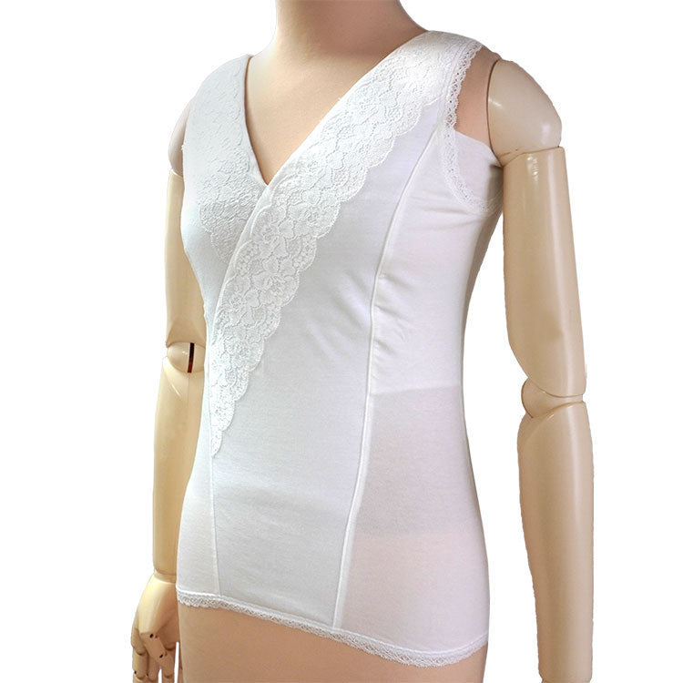 和装ブラジャー 白 レース S M L LL 補整 下着 和服 レディース