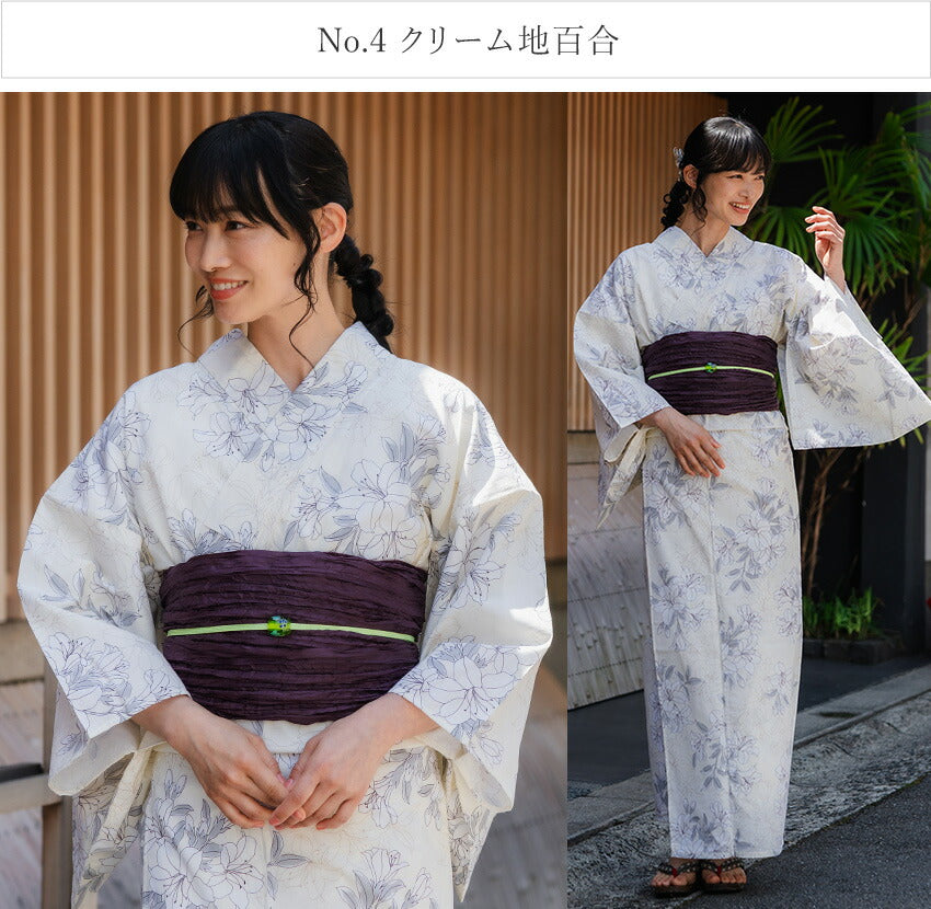 浴衣 セット 7点フルセット 浴衣初心者さんにオススメ 全てが揃ったセット(浴衣 へこ帯 下駄 着付け小物セット ) 夏祭り・花火大会・イベントに