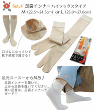 画像をギャラリービューアに読み込む, 最強のあったか着付け小物 4点セット スリップ 肌着 ステテコ 足袋インナー ハイソックスタイプ 冬 冬用 着付け小物 着物 防寒 インナー 暖かい 和装下着 東レソフトサーモ糸使用 着物 ヒート ふぃっと
