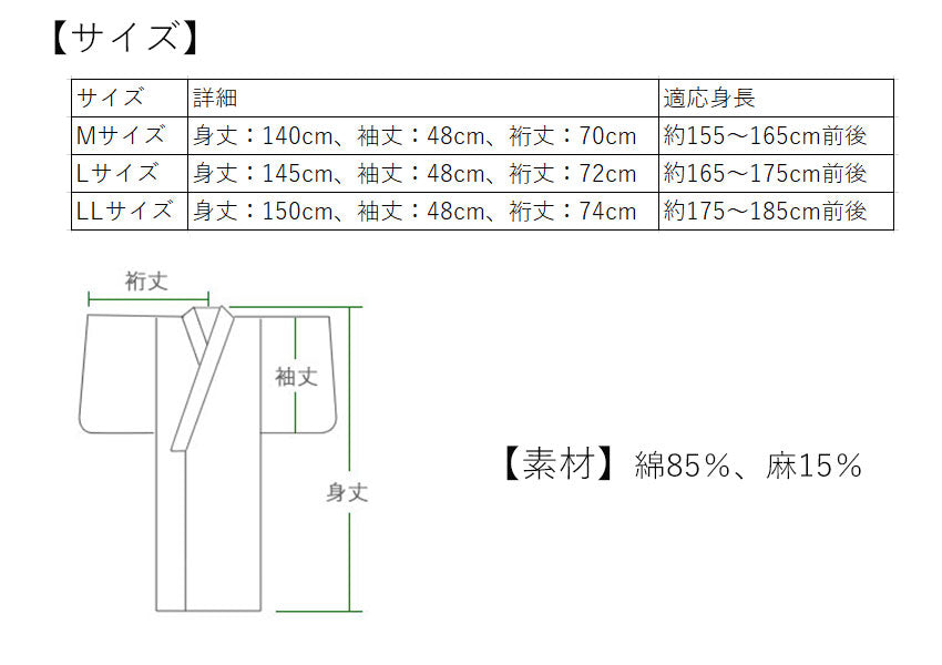 浴衣 メンズ 単品 グレー地 網代柄 M L LL 3L 4L シャリ感のある