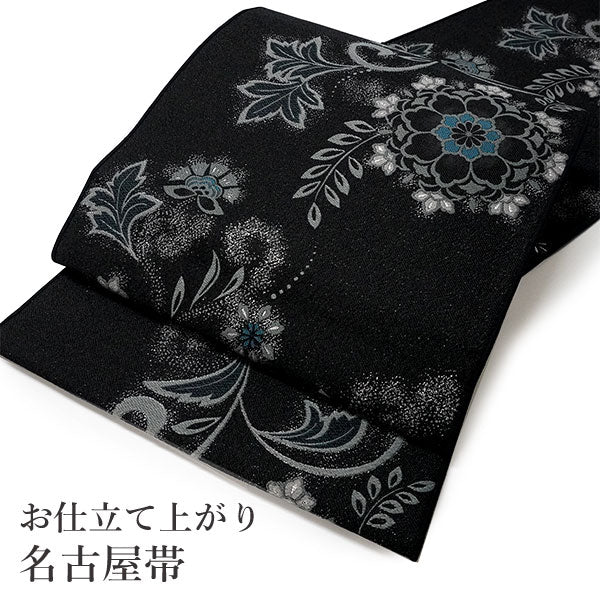 京やK256 洗える名古屋帯 全通柄 長尺 3.8メートルの名古屋帯 九寸名古屋仕立て 幾何学文様 未使用 カジュアル～セミフォーマル