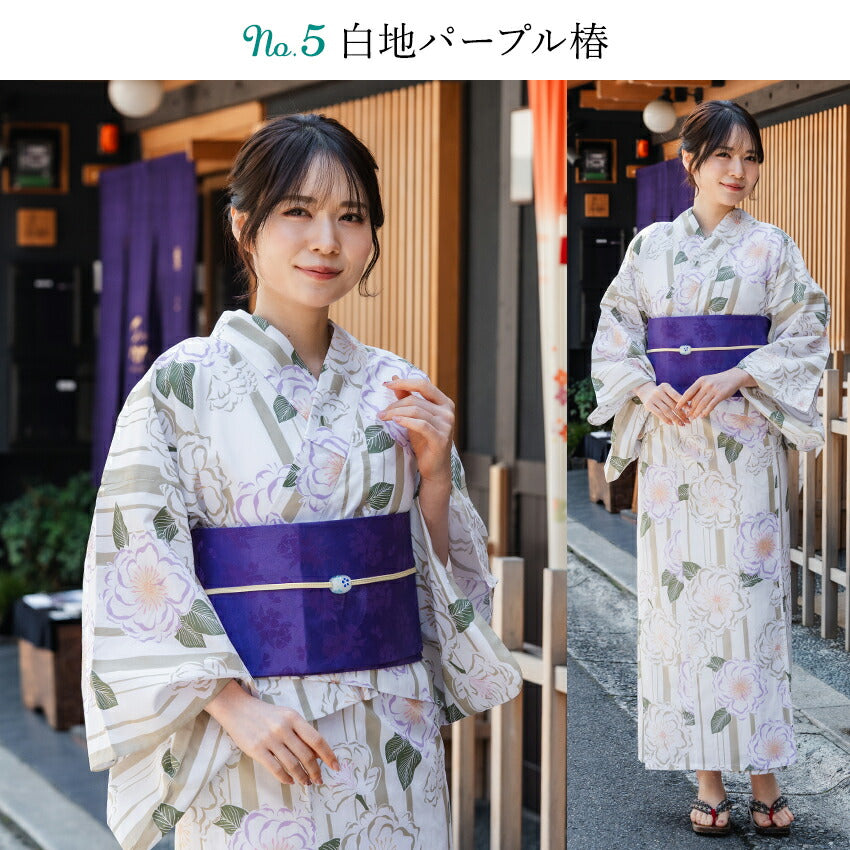 セパレート浴衣 3点セット (二部式浴衣・結び帯・下駄) 着付け簡単＆コーデ済みの二部式浴衣セット ビギナー安心 着付けが不安な方 2025新作 花火大会 夏祭り イベントに
