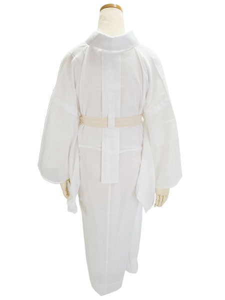 新品　長襦袢　150～155　夏用　白　ホワイト　紙人形　爽竹　洗える　着物 紙人形 爽夏 夏用 長襦袢 白 プレタ長襦袢 東レ爽竹素材 セオ