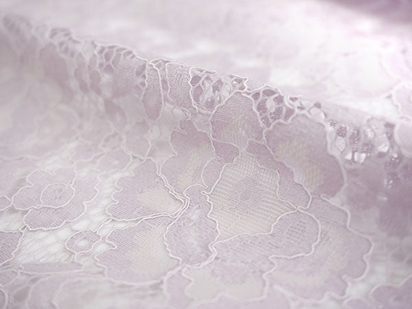 綺麗❗️近年物 ふんわり大きめコート 淡い水色 比翼仕立羽織りに◎ 軽量 レリアン 着物 レース羽織 薄紫 花柄 Mサイズ ちりよけ レース 羽織