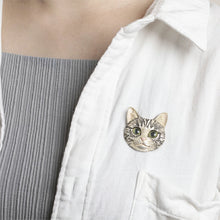 画像をギャラリービューアに読み込む, ブローチ 猫 ネコ ねこ アメショ アメリカンショートヘア パトリック 単品 シンプル リアル 可愛い オールシーズン カジュアル プレゼント ギフト 贈り物 和装小物 着物 和服 和装 洋装 飾り フィーアエフ 日本製 アクセサリー
