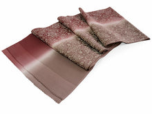 画像をギャラリービューアに読み込む, 絹 帯揚げ帯締めセット フォーマル向き 帯あげ（ワインレッド×焦茶 七宝唐花柄） 丹後ちりめん 平組 帯〆 （臙脂) 和装小物 レディース
