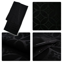 画像をギャラリービューアに読み込む, 洗える メンズ羽織・着物・袴3点セット カーキ ゴールド 短冊 幾何学 M L LL 成人式や卒業式に
