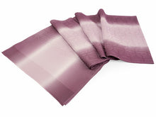 画像をギャラリービューアに読み込む, 正絹 帯揚げ帯締めセット フォーマル向き帯揚げ (紫縦暈し 麻の葉地紋) 平組 帯〆 (茶色) 和装小物 レディース
