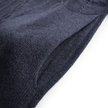 画像をギャラリービューアに読み込む, カーディガン 和装コート ブルー YOUTOWA 継ぎ目のない求心編みのウール和装カーディガン 洋服にも合うモードでお洒落なデザイン
