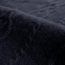 画像をギャラリービューアに読み込む, カーディガン 和装コート ブルー YOUTOWA 継ぎ目のない求心編みのウール和装カーディガン 洋服にも合うモードでお洒落なデザイン
