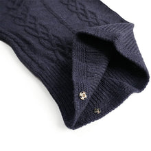 画像をギャラリービューアに読み込む, カーディガン 和装コート ブルー YOUTOWA 継ぎ目のない求心編みのウール和装カーディガン 洋服にも合うモードでお洒落なデザイン
