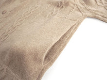 画像をギャラリービューアに読み込む, カーディガン 和装コート ベージュ YOUTOWA 継ぎ目のない求心編みのウール和装カーディガン 洋服にも合うモードでお洒落なデザイン
