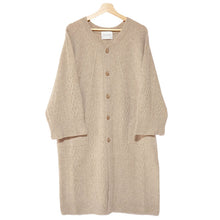 画像をギャラリービューアに読み込む, カーディガン 和装コート ベージュ YOUTOWA 継ぎ目のない求心編みのウール和装カーディガン 洋服にも合うモードでお洒落なデザイン
