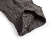 画像をギャラリービューアに読み込む, カーディガン 和装コート チャコール YOUTOWA 継ぎ目のない求心編みのウール和装カーディガン 洋服にも合うモードでお洒落なデザイン
