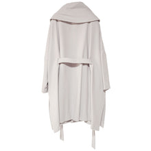 画像をギャラリービューアに読み込む, スタンドカラー付きスクエアコート ライトグレー YOUTOWA フェルト状の冬でもあったか和装コート シンプルで洗練されたデザインがおしゃれ
