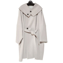 画像をギャラリービューアに読み込む, スタンドカラー付きスクエアコート ライトグレー YOUTOWA フェルト状の冬でもあったか和装コート シンプルで洗練されたデザインがおしゃれ
