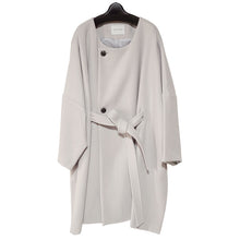画像をギャラリービューアに読み込む, スタンドカラー付きスクエアコート ライトグレー YOUTOWA フェルト状の冬でもあったか和装コート シンプルで洗練されたデザインがおしゃれ
