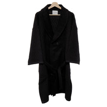 画像をギャラリービューアに読み込む, ニットドッキングコート ブラック YOUTOWA ビーバー生地とニットを組み合わせた冬のコート 人気のへちま衿が和装にもぴったり
