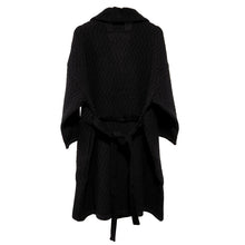 画像をギャラリービューアに読み込む, ニットドッキングコート ブラック YOUTOWA ビーバー生地とニットを組み合わせた冬のコート 人気のへちま衿が和装にもぴったり
