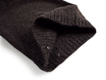 画像をギャラリービューアに読み込む, フリンジショールカーディガン チャコール YOUTOWA 着こなし2way！ショール風に道行風に、サッと羽織れる薄手ニットカーディガン
