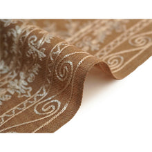 画像をギャラリービューアに読み込む, カシミール刺繍ストール 大判 ブラウン ベージュ 更紗 ウール エスニックな花柄刺繍 秋冬にサッと羽織れる軽くて暖かいショール 和装にも洋装にも
