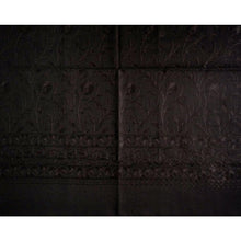 画像をギャラリービューアに読み込む, カシミール刺繍ストール 大判 黒 ブラック 更紗 ウール エスニックな花柄刺繍 秋冬にサッと羽織れる軽くて暖かいショール 和装にも洋装にも
