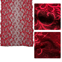 画像をギャラリービューアに読み込む, レース帯揚げ 単品 4色 ダークレッド サーモンピンク ダークグリーン クリームイエロー
