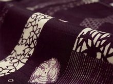 画像をギャラリービューアに読み込む, 雨コート 一部式 道中着衿 パープル さくら 紅葉 縞 XSサイズ すぐに着られる仕立て上がり 持ち運びに便利なポーチ付き 洗えるポリエステル
