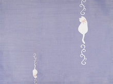 画像をギャラリービューアに読み込む, 雨コート 一部式 道中着衿 パープル ねこ Sサイズ すぐに着られるお仕立て上がり 洗えるポリエステル
