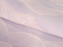 画像をギャラリービューアに読み込む, 洗える着物 袷 小紋 Lサイズ 仕立て上がり テイジン素材 単品 パープル 波 ぼかし レディース 品よい縮緬地のお洒落な小紋
