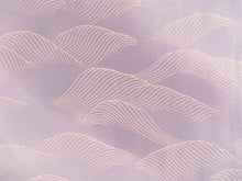 画像をギャラリービューアに読み込む, 洗える着物 袷 小紋 Lサイズ 仕立て上がり テイジン素材 単品 パープル 波 ぼかし レディース 品よい縮緬地のお洒落な小紋
