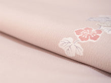 画像をギャラリービューアに読み込む, 洗える着物 袷 小紋 Lサイズ 仕立て上がり テイジン素材 単品 ピンク 瓢箪 レディース 品よい縮緬地のお洒落な小紋
