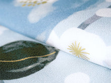 画像をギャラリービューアに読み込む, 洗える着物 袷 小紋 Lサイズ 仕立て上がり 単品 ブルー 椿 レディース 品よい縮緬地のお洒落な小紋
