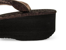 画像をギャラリービューアに読み込む, カレンブロッソ 草履 単品 Lサイズ ブラウン 石畳 チェック 格子 鼻緒 レディース 歩きやすくてオシャレ 愛好者の多い菱屋カフェ草履
