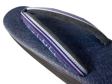 画像をギャラリービューアに読み込む, カレンブロッソ 草履 単品 Lサイズ ネイビー 台 博多織 ネイビー 更紗 縞 鼻緒 レディース 歩きやすくてオシャレ 愛好者の多い菱屋カフェ草履
