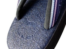 画像をギャラリービューアに読み込む, カレンブロッソ 草履 単品 Lサイズ ネイビー 台 博多織 ネイビー 更紗 縞 鼻緒 レディース 歩きやすくてオシャレ 愛好者の多い菱屋カフェ草履
