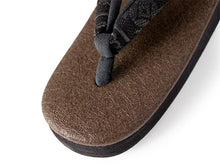 画像をギャラリービューアに読み込む, カレンブロッソ 草履 単品 Lサイズ ブラウン 台 博多織 ブラック 横段 花 鼻緒 レディース 歩きやすくてオシャレ 愛好者の多い菱屋カフェ草履
