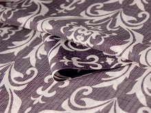 画像をギャラリービューアに読み込む, 東レ爽竹洗える長襦袢反物 フルオーダーお仕立て付き セオα パープル ダマスク 紗 ストライプ 快適 自宅で洗濯OK
