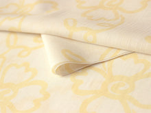画像をギャラリービューアに読み込む, 東レ爽竹洗える長襦袢反物 フルオーダーお仕立て付き セオα ホワイト イエロー 花 つる 紗 ストライプ 快適 自宅で洗濯OK
