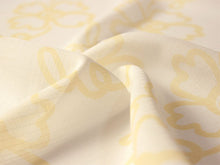 画像をギャラリービューアに読み込む, 東レ爽竹洗える長襦袢反物 フルオーダーお仕立て付き セオα ホワイト イエロー 花 つる 紗 ストライプ 快適 自宅で洗濯OK
