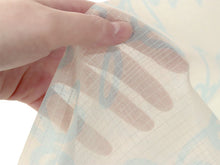 画像をギャラリービューアに読み込む, 東レ爽竹洗える長襦袢反物 フルオーダーお仕立て付き セオα ホワイト ブルー 花 つる 紗 ストライプ 快適 自宅で洗濯OK
