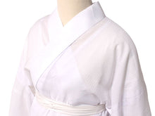 画像をギャラリービューアに読み込む, 東レ爽竹 洗える長襦袢 お仕立て上がり ぼかし 白 パープル 縦絽 夏用 自宅で洗濯OK サラッと快適 夏向け長襦袢
