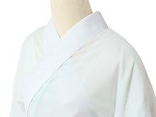 画像をギャラリービューアに読み込む, 東レ爽竹 洗える長襦袢 お仕立て上がり ぼかし 白 ブルー 縦絽 夏用 自宅で洗濯OK サラッと快適 夏向け長襦袢
