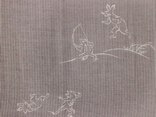 画像をギャラリービューアに読み込む, 東レ爽竹 洗える長襦袢 お仕立て上がり 万筋 ブラウン 鳥獣戯画 紗 夏用 自宅で洗濯OK サラッと快適 夏向け長襦袢
