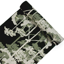 画像をギャラリービューアに読み込む, 浴衣 反物 知多木綿 お仕立て付き 黒 グリーン 藤袴 手染め 日本製 自分サイズにお誂え
