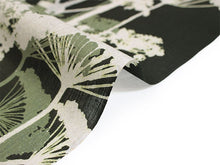 画像をギャラリービューアに読み込む, 浴衣 反物 知多木綿 お仕立て付き 黒 グリーン 藤袴 手染め 日本製 自分サイズにお誂え
