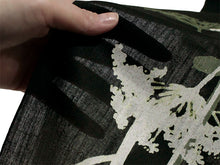 画像をギャラリービューアに読み込む, 浴衣 反物 知多木綿 お仕立て付き 黒 グリーン 藤袴 手染め 日本製 自分サイズにお誂え
